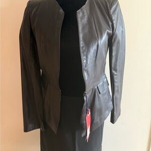 Sleek Dark Brown Leather Jacket